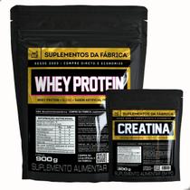 Kit Whey ISO Blend 900g +Creatina 300g Suplemento da Fabrica