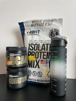 Kit - Whey Isolate protein mix de baunilha + bcaa de tangerina + creatina 100g