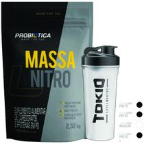 Kit Whey Massa Nitro Probiotica 2.52kg + Coqueteleira Tokio