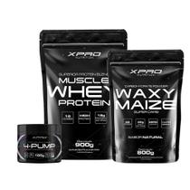 Kit Whey Muscle Protein 900g + Pré-Treino 4-Pump 100g + Wazy Maize 800g - Xpro Nutrition