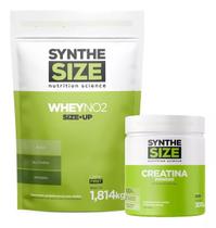 KIT WHEY NO2 (1,8 Kg) + CREATINA PURA (300G) SYNTHESIZE - SABOR CHOCOLATE