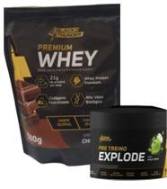 KIT Whey Premium BLACK500g + EXPLODE 150G-THUNDER