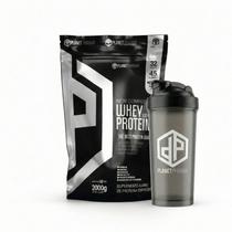 Kit Whey Protein 100% 32g de Proteína 2Kg + Coqueteleira 600ml - Planet Pharma -