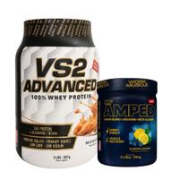 Kit Whey Protein 100% 907g + Blend de Aminoácidos MR Amped Kit Whey Protein 100% 907g + Blend de Aminoácidos MR Amped