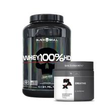 Kit Whey Protein 100%HD 3W 900g + Creatina 150g - Max Titanium - Massa Muscular