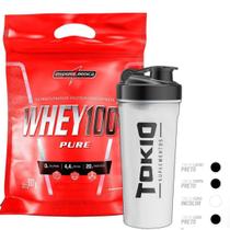 Kit Whey Protein 100% Pure Refil 907g Integralmedica + Coqueteleira Tokio