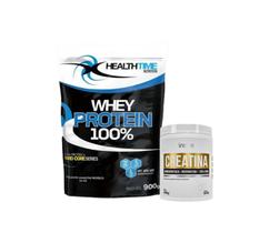Kit Whey Protein 100% Refil + Creatina Pura 300g Inove (900g) - Sabor Baunilha