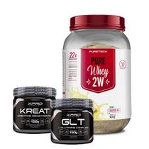Kit Whey Protein 2W 900g + Kreat Creatina 150g + Glutamina 150g - Xpro Nutrition