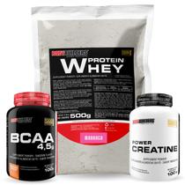 Kit Whey Protein 500g + BCAA 100g+ Power Creatina 100g - Bodybuilders