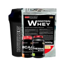 Kit Whey Protein 500G+ Bcaa 100G+ Thermo Start 120Glders - Bodybuilders