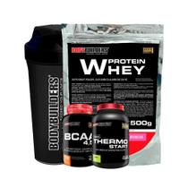 Kit Whey Protein 500G+ Bcaa 100G+ Thermo Start 120Glders