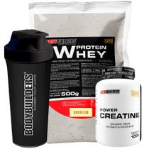 KIT Whey Protein 500g + Power Creatina 100g + Coqueteleira - Bodybuilders