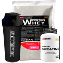 KIT Whey Protein 500g + Power Creatina 100g + Coqueteleira - Bodybuilders KIT Whey Protein 500g + Power Creatina 100g + Coqueteleira - Bodybuilders