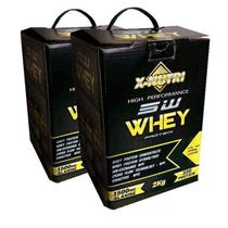 Kit Whey Protein 5w X-nutri 4 kg 2 Caixas Chocolate Branco
