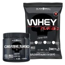 Kit Whey Protein Black Skull Turbo 907G + Creatine Black Skull Turbo 150G