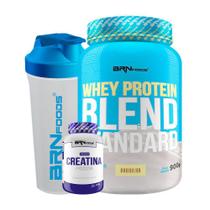 Kit Whey Protein Blend 900G Baunilha Creatina 100G + Shaker