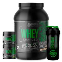 Kit Whey Protein Charged Original + Bcaa + Creatina + Shaker