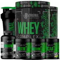 Kit Whey Protein Complex + Bcaa + Glutamina + Creatina + Colágeno + Shaker