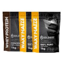 Kit: Whey Protein Concentrado 1Kg + Waxy Maize 2Kg - Soldiers Nutrition