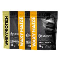 Kit: Whey Protein Concentrado 1Kg + Waxy Maize 2Kg - Soldiers Nutrition