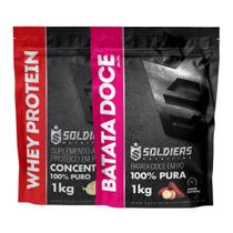 Kit: Whey Protein Concentrado 2Kg + Batata Doce Desidratada Em Pó 1Kg - Soldiers Nutrition