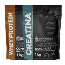 Kit: Whey Protein Concentrado 2Kg + Creatina Monohidratada 1Kg - 100% Importado - Soldiers Nutrition