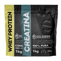 Kit: Whey Protein Concentrado 2Kg + Creatina Monohidratada 1Kg - 100% Importado - Soldiers Nutrition