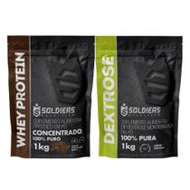 Kit: Whey Protein Concentrado 3Kg + Dextrose 3Kg - 100% Importado - Soldiers Nutrition