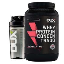 Kit Whey Protein Concentrado 900g + Coqueteleira 800ml Dux