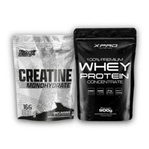 Kit Whey Protein Concentrado 900g - XPro + Creatina Monohidratada Pura 500g - Nutrex Research