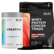Kit Whey Protein Concentrado Baunilha 1,8kg + Creatina 600gs Dux