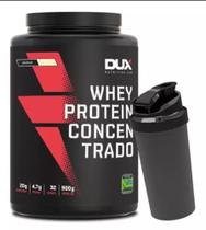Kit Whey Protein Concentrado - Pote 900G - Dux + Coqueteleira