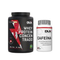 Kit whey protein concentrado sabores do mundo 900g + cafeína 90 caps dux - DUX NUTRITION LAB