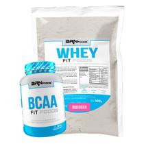 KIT Whey Protein Fit Foods 500g + BCAA Fit 100g - BRN Foods
