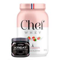 Kit Whey Protein Gourmet 907g Chef Whey + Kreat Monohidratada 300g XPRO Nutrition