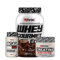 Kit Whey Protein Gourmet Pote + Creatina 300g + BCAA 100 cáps - FN Forbis Nutrition