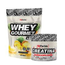 Kit Whey Protein Gourmet Refil 907g + Creatina Power Explosion 300g - FN Forbis Nutrition