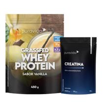 kit Whey Protein Grassfed Concentrado Vanilla Puravida 450g + Creatina Puravida 90g kit Whey Protein Grassfed Concentrado Vanilla Puravida 450g + Creatina Puravida 90g