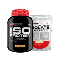Kit Whey Protein Iso Protein 2 kg + Optimum Isolate Protein 2 kg Refil - Bodybuilders