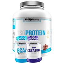 Kit Whey Protein Iso Protein Foods 2kg + Creatina 100g + BCAA 120 Cáps - BRN FOODS