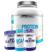 Kit Whey Protein Iso Protein Foods 2Kg+Creatina 100G+ Bcaa