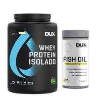 Kit whey protein isolado 900g + fish oil 120 caps dux