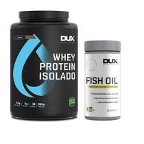 Kit whey protein isolado 900g + fish oil 120 caps dux