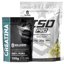 Kit: Whey Protein Isolado ISO PRO 1kg + Creatina Monohidratada 150g - Soldiers Nutrition