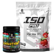 Kit: Whey Protein Isolado ISO PRO 1kg + Pré-Treino Evolution - Soldiers Nutrition