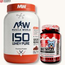 Kit Whey Protein Isolado Zero Lactose Mw e Termogênico Dimethylex Under Labz