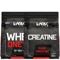 Kit Whey Protein One 900g + Creatina Pura 100% Refil 1kg Dark Lab