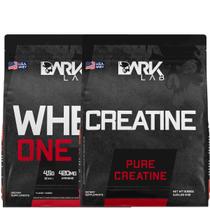 Kit Whey Protein One 900g + Creatina Pura 100% Refil 1kg Dark Lab
