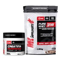 Kit Whey Protein Pure Whey 3W 1,8Kg + Creatina Micronizada 300g - MK Supplements