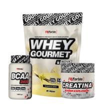 Kit Whey Protein Refil + Creatina 300g + BCAA 100 cáps Gourmet - FN Forbis Nutrition Kit Whey Protein Refil + Creatina 300g + BCAA 100 cáps Gourmet - FN Forbis Nutrition